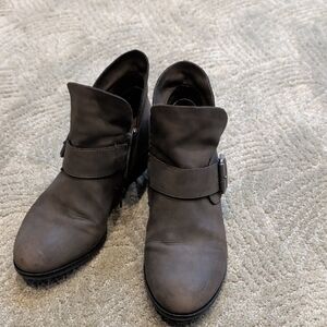 Me Too Brown Ankle Booties